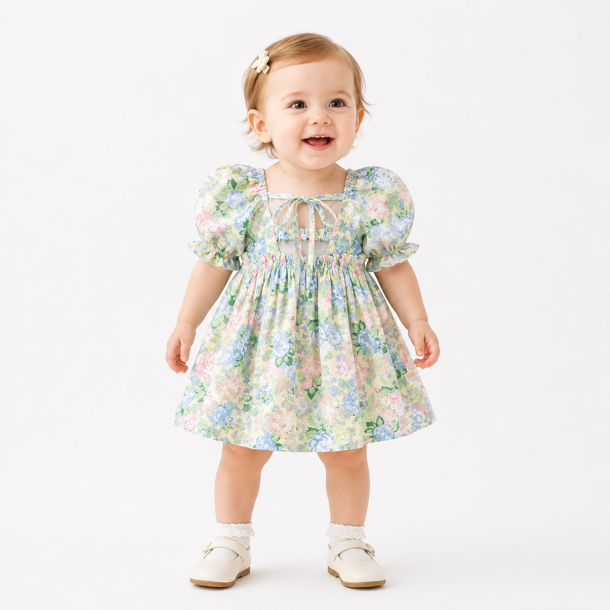 Baby Girl Long Sleeve Daisy Embroidered Bodysuit – Sweet Fall Cotton Outfit