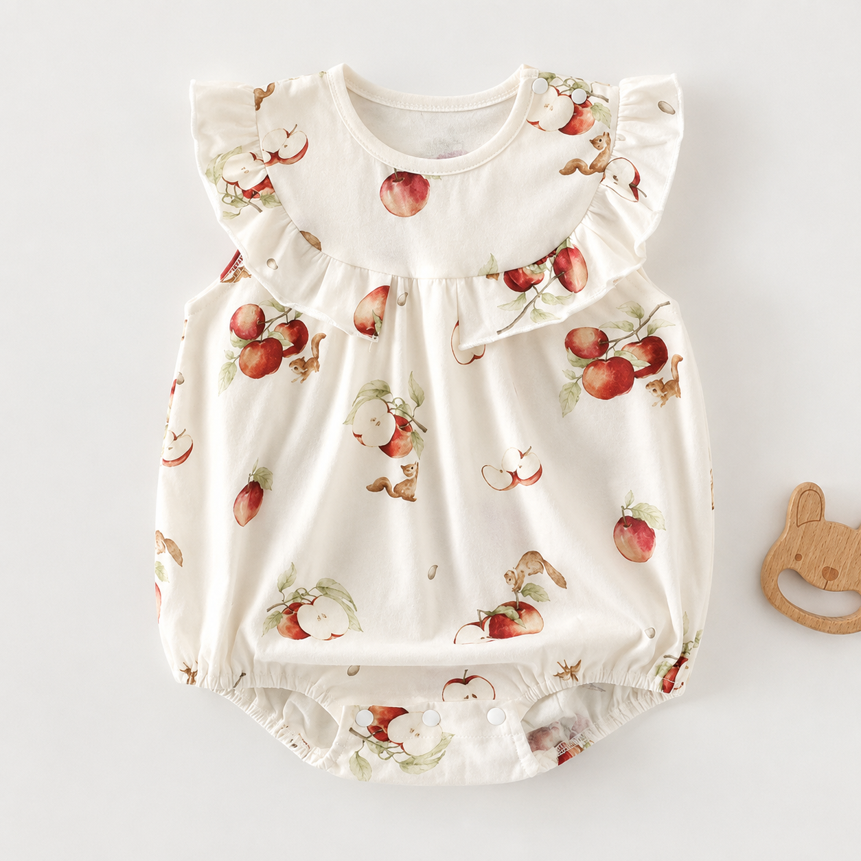 Unisex Newborn Shoulder Snap Cotton Bodysuit – Summer Triangle Romper