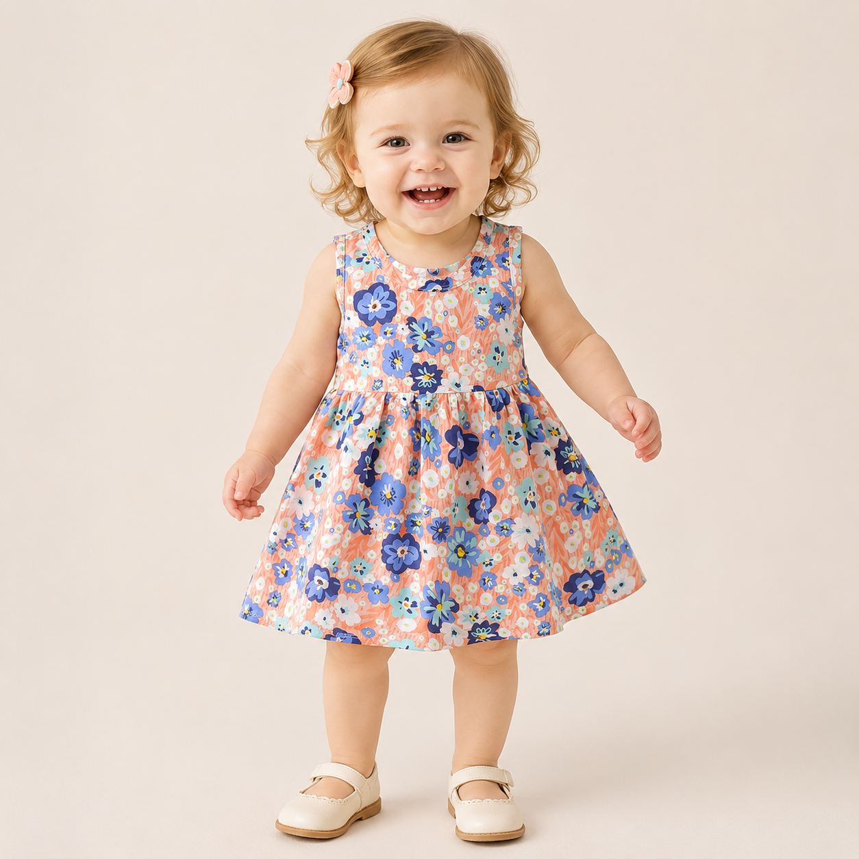 Toddler Girl Soft Cotton Silk Princess Dress – Lightweight Summer Baby Outfit