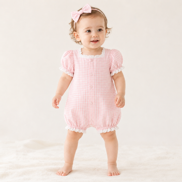 Newborn Baby Girl Short Sleeve Romper – Lightweight Princess Summer Outfit
