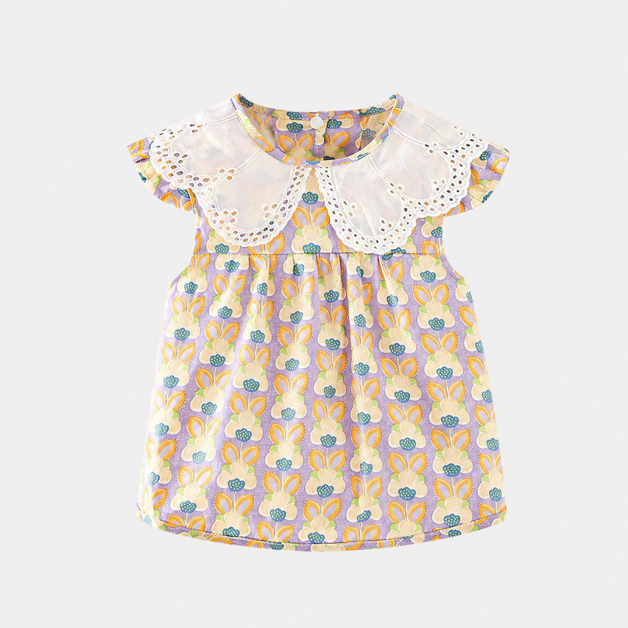 Baby Girl Waterproof Feeding Smock Bib – Princess Apron Dress for Mealtime