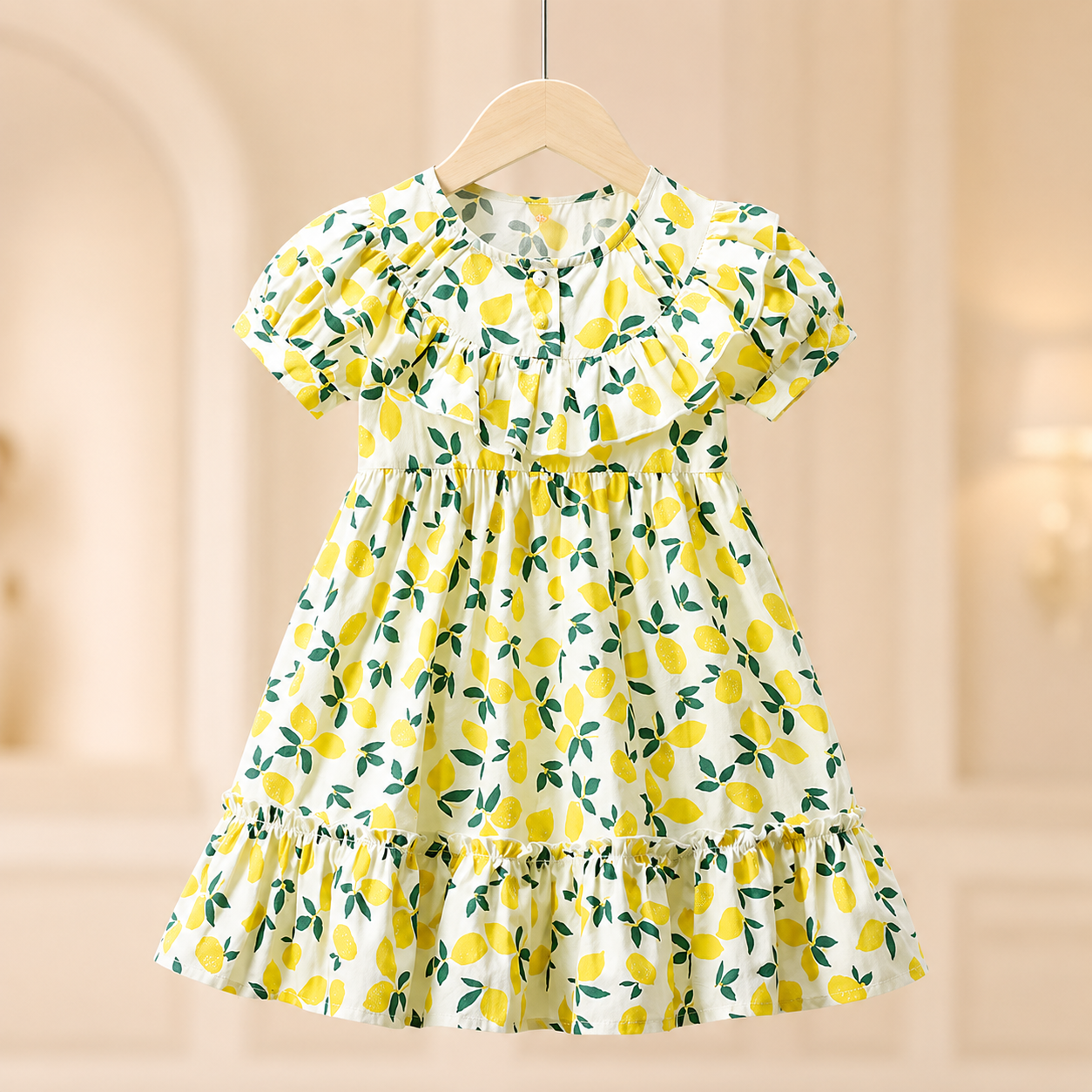 Toddler Girl Loose Floral Princess Dress – Short Sleeve Summer Baby Outfit