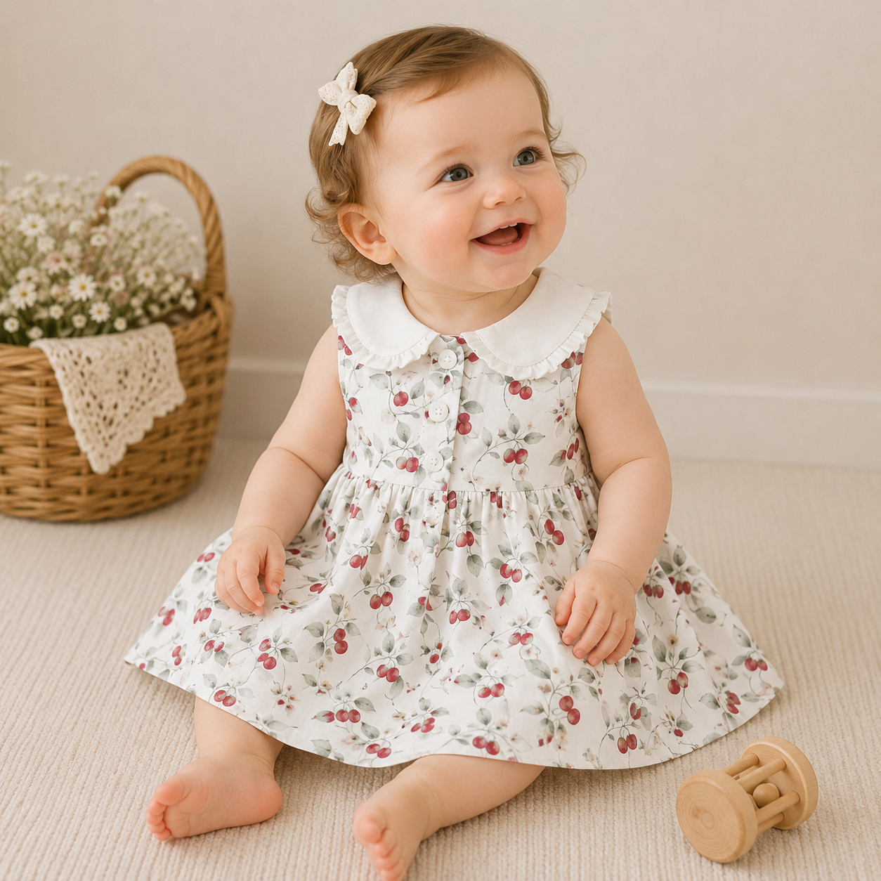 Baby Girl Seamless Cotton Summer Dress – Lightweight Everyday Outfit