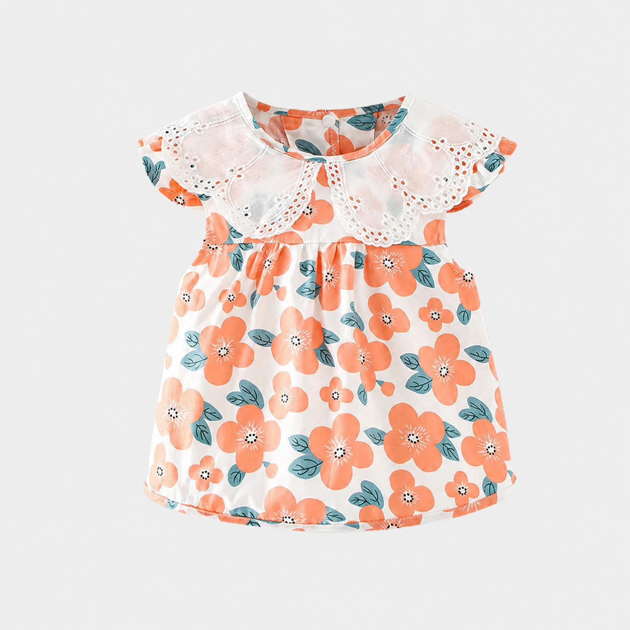 Baby Girl Waterproof Feeding Smock Bib – Princess Apron Dress for Mealtime