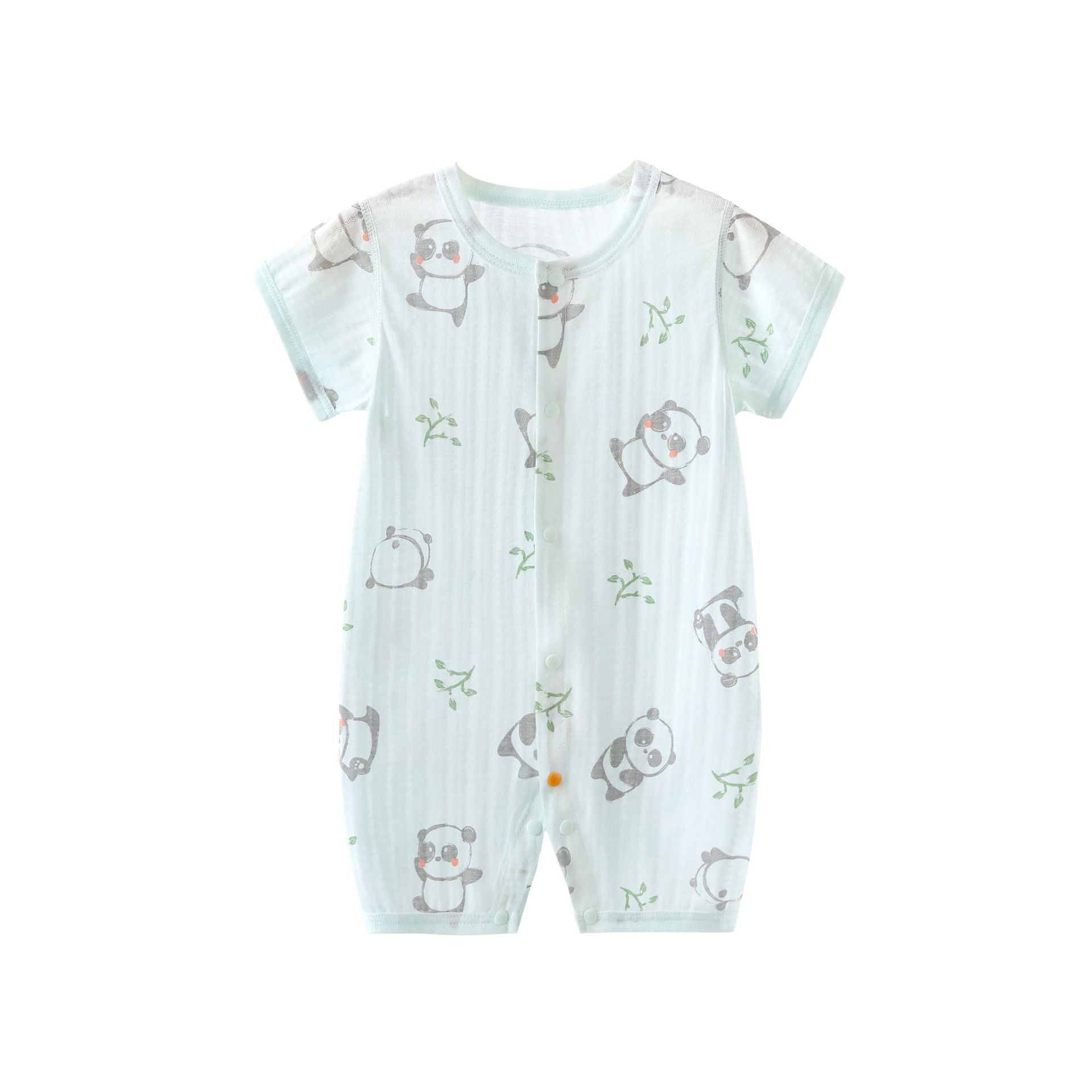 Newborn Baby Short Sleeve Cotton Romper – Lightweight Summer Bodysuit