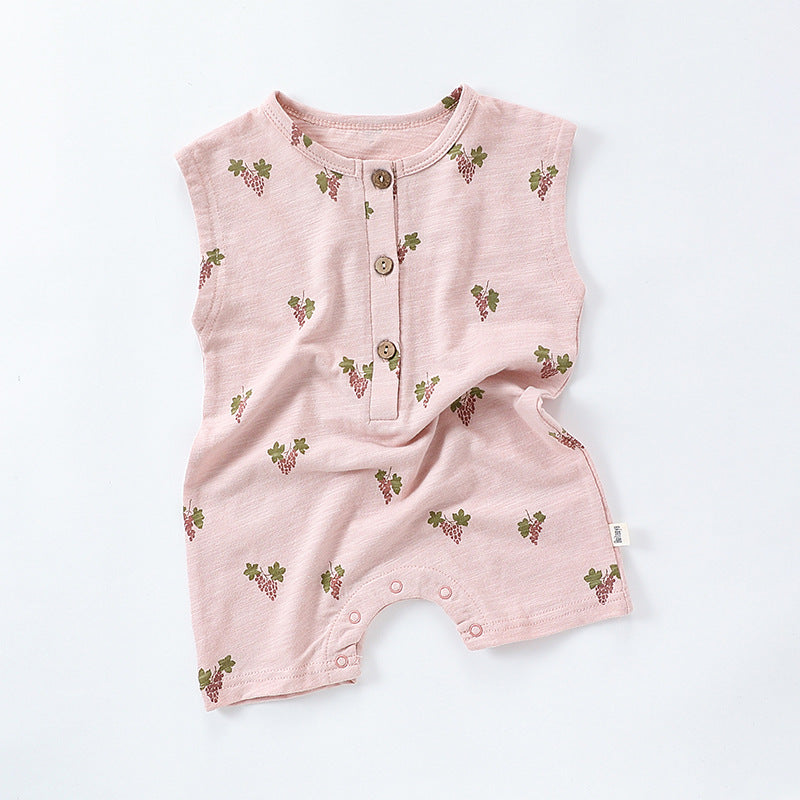 Unisex Baby Nordic Shortie Romper – Lightweight Cotton Summer Play Outfit