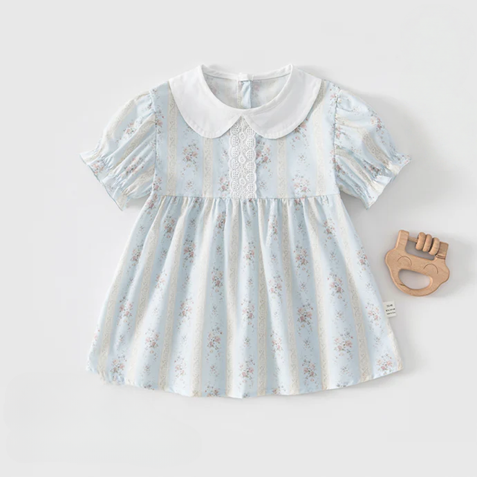 Baby Girl Cotton Puff Dress – Lightweight Seamless Princess Outfit