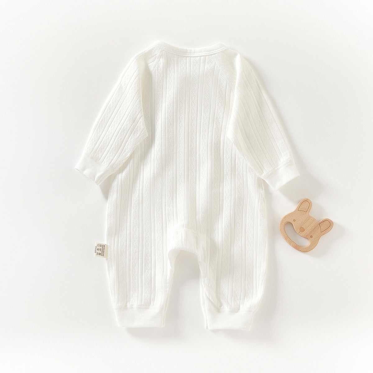 Newborn Cotton Kimono Bodysuit – Long Sleeve Seamless Spring Sleep Romper