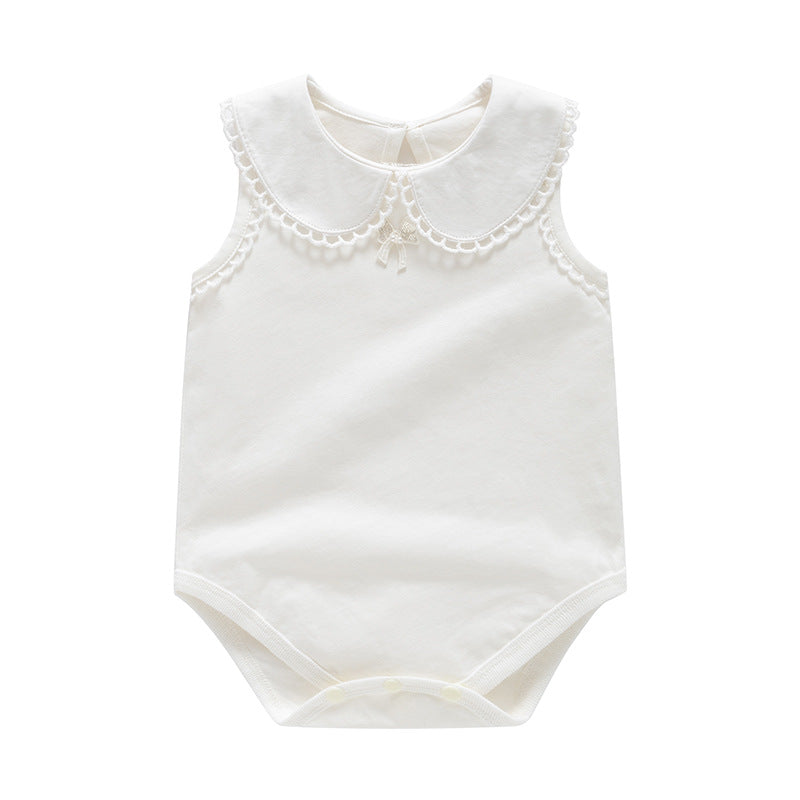 Baby Girl Sleeveless Bubble Bodysuit – Sweet Lightweight Summer Outing Romper