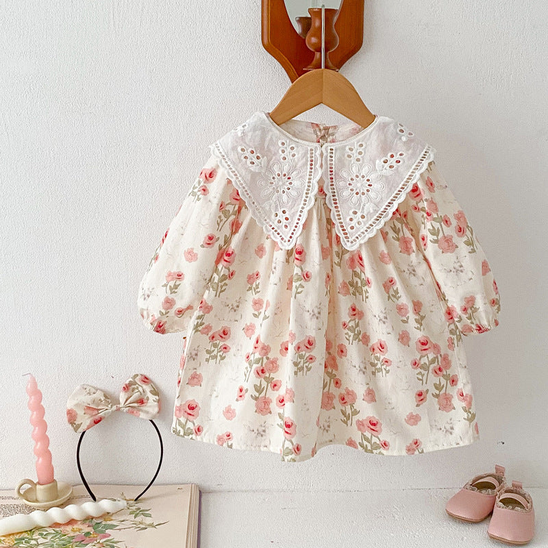 Baby Girl Korean Long Sleeve Bodysuit – Matching Sister Fall Romper Outfit