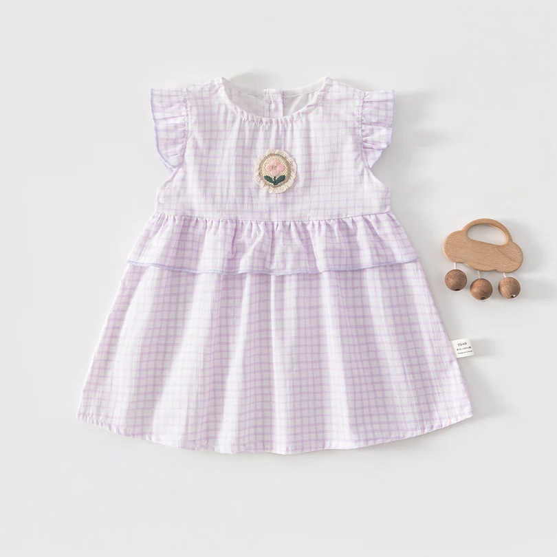 Baby Girl Sleeveless Cotton Princess Dress – Lightweight Summer Outfit