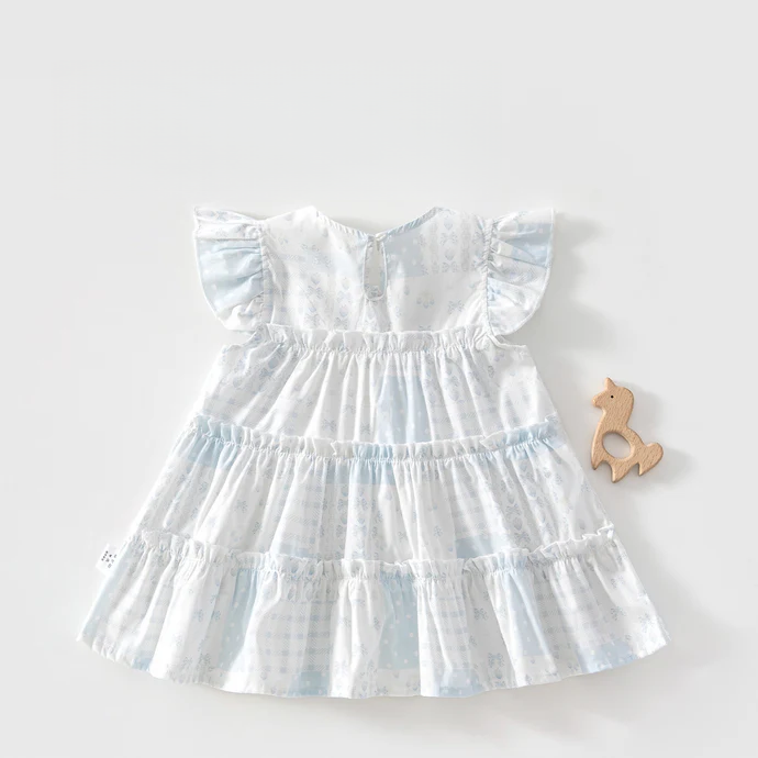Baby Girl Floral Princess Dress – Lightweight Summer Cotton Outfit