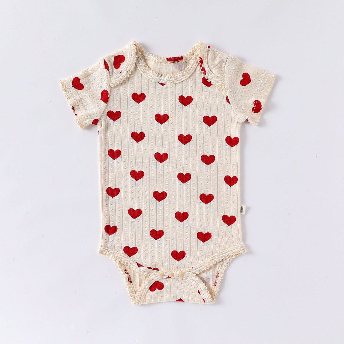 Newborn Baby Cotton Bodysuit – Envelope Neck Short Sleeve Summer Romper