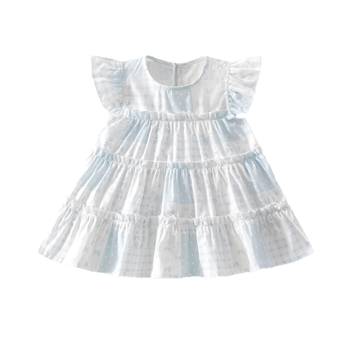 Baby Girl Floral Princess Dress – Lightweight Summer Cotton Outfit