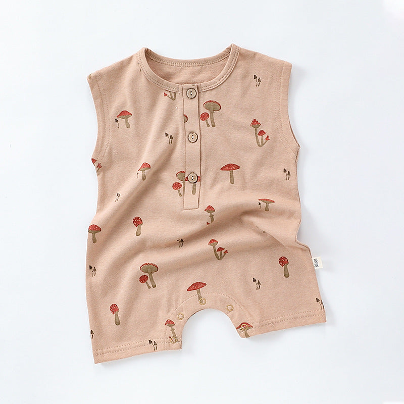 Unisex Baby Nordic Shortie Romper – Lightweight Cotton Summer Play Outfit