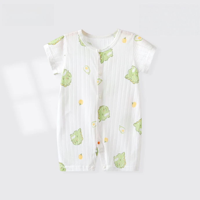 Newborn Baby Short Sleeve Cotton Romper – Lightweight Summer Bodysuit