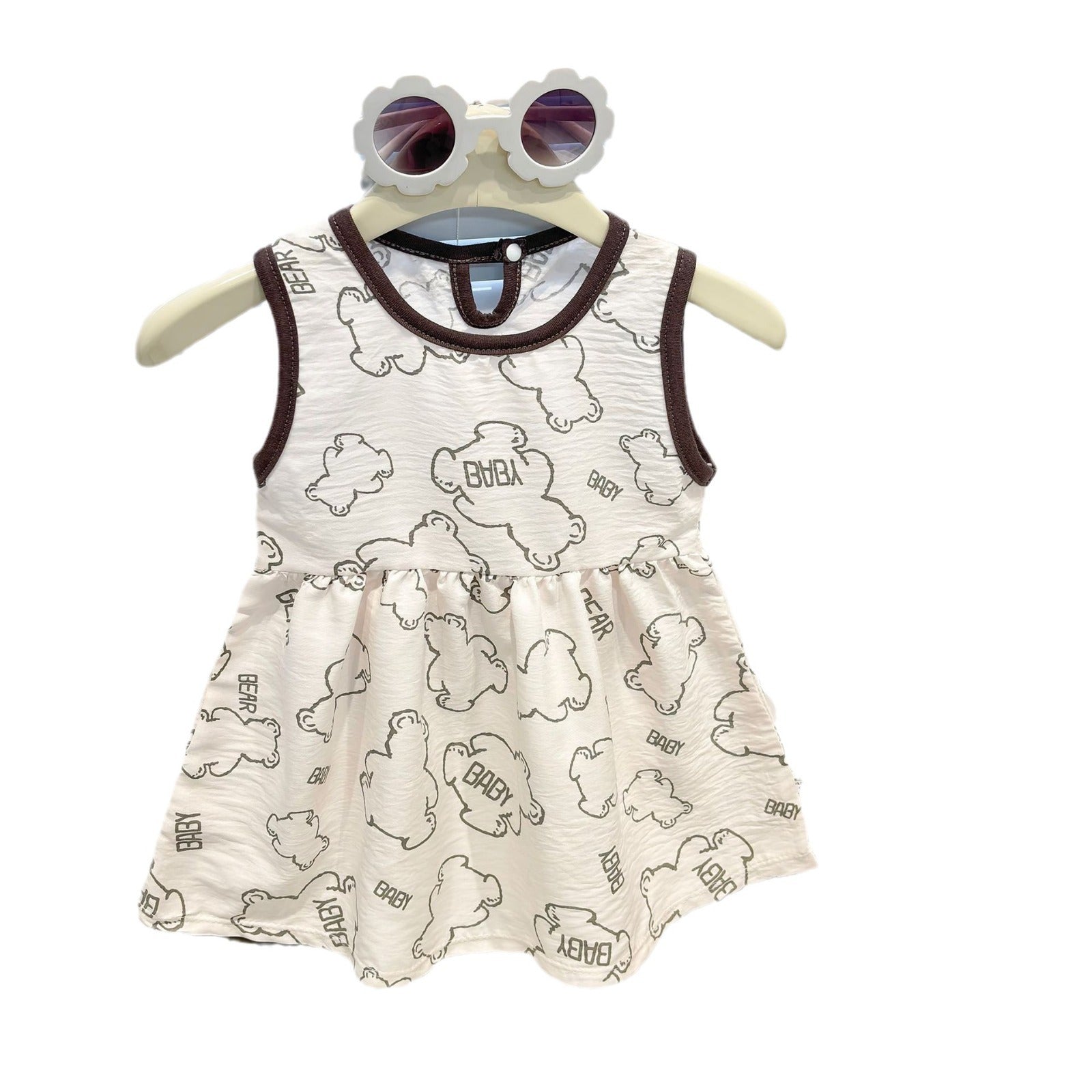 Baby Girl Floral Pinafore Dress – Korean Style Sleeveless Summer Outfit