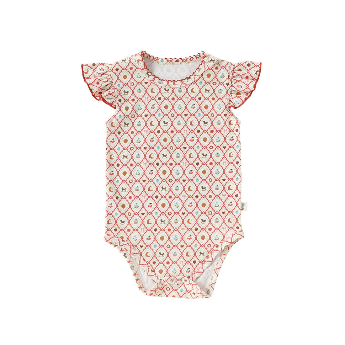 Baby Girl Flutter Sleeve Cotton Bodysuit – Lightweight Summer Outing Romper