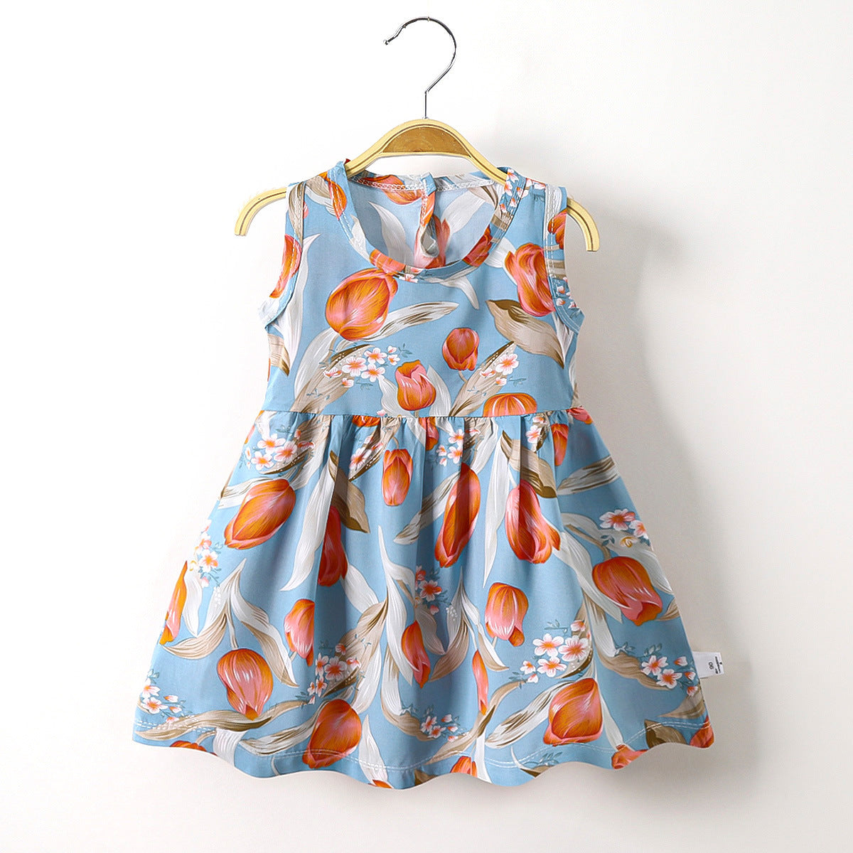 Toddler Girl Soft Cotton Silk Princess Dress – Lightweight Summer Baby Outfit