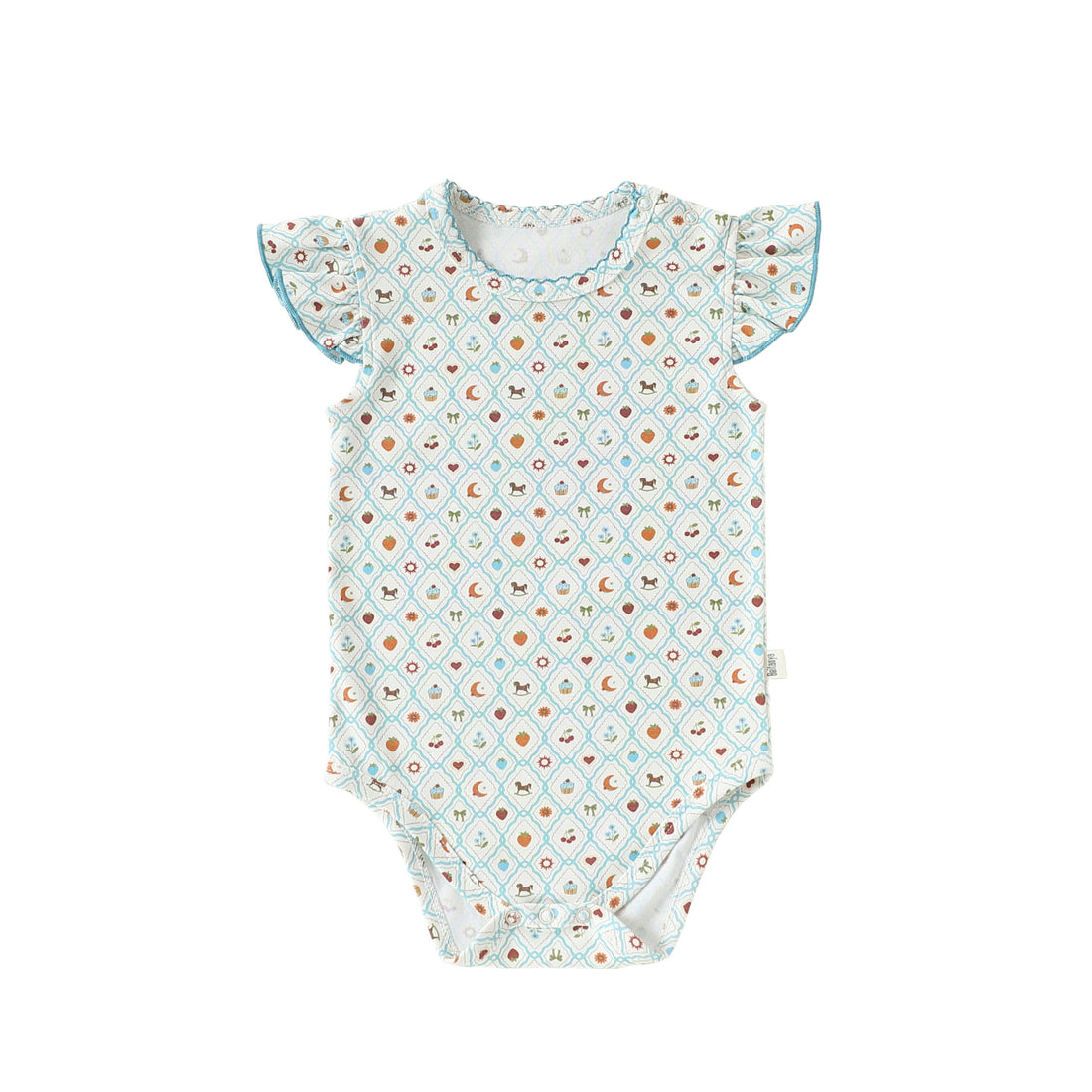 Baby Girl Flutter Sleeve Cotton Bodysuit – Lightweight Summer Outing Romper
