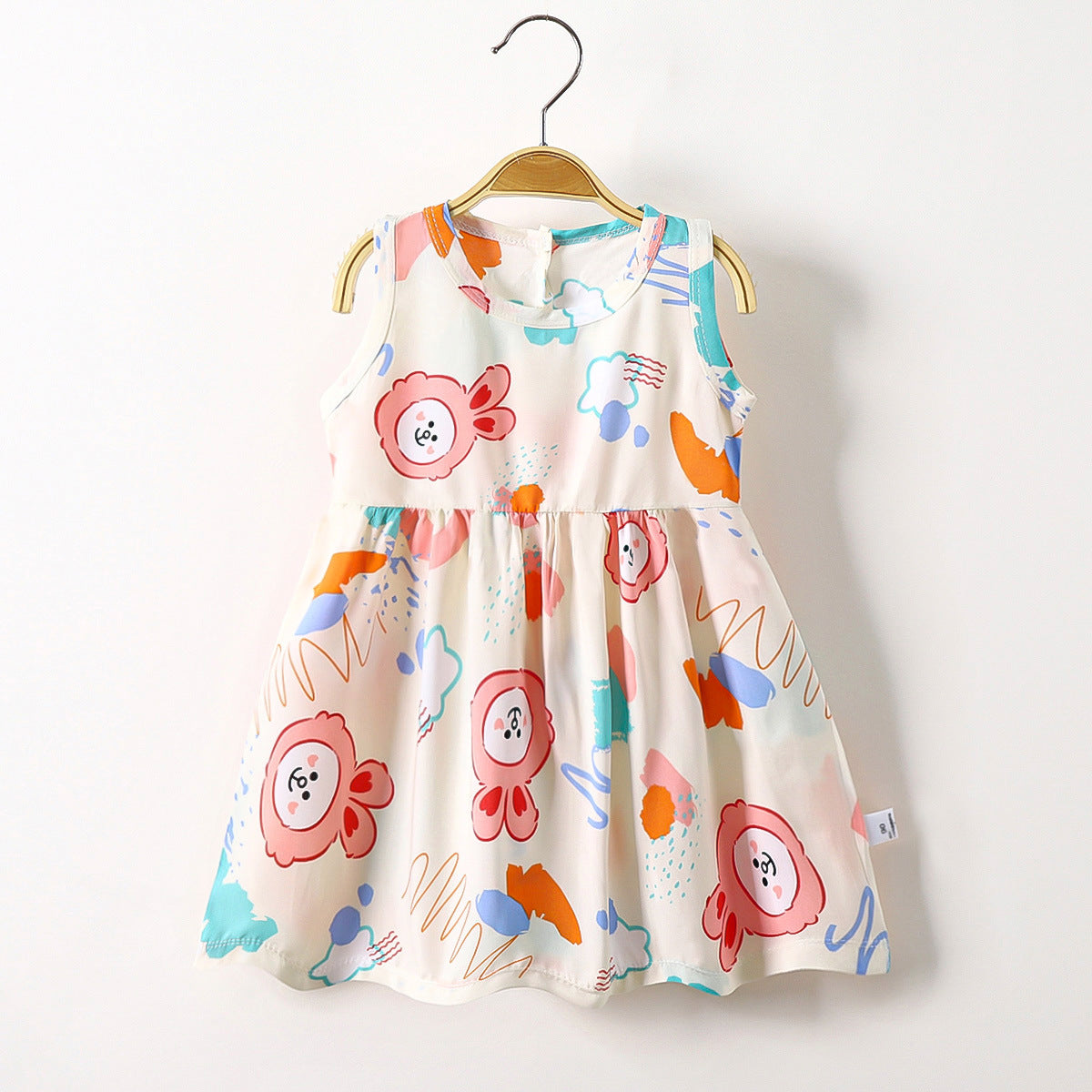Toddler Girl Soft Cotton Silk Princess Dress – Lightweight Summer Baby Outfit