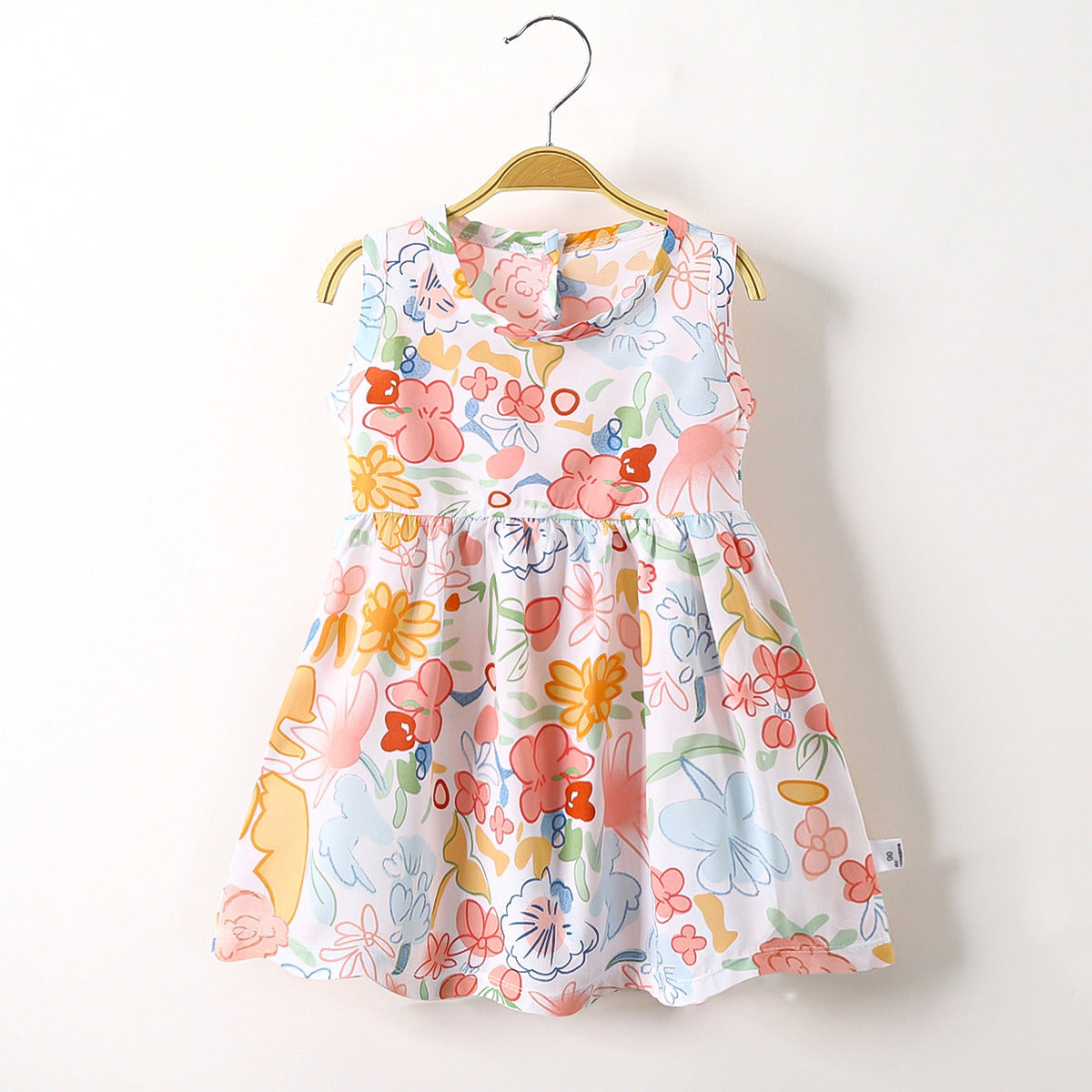 Toddler Girl Soft Cotton Silk Princess Dress – Lightweight Summer Baby Outfit