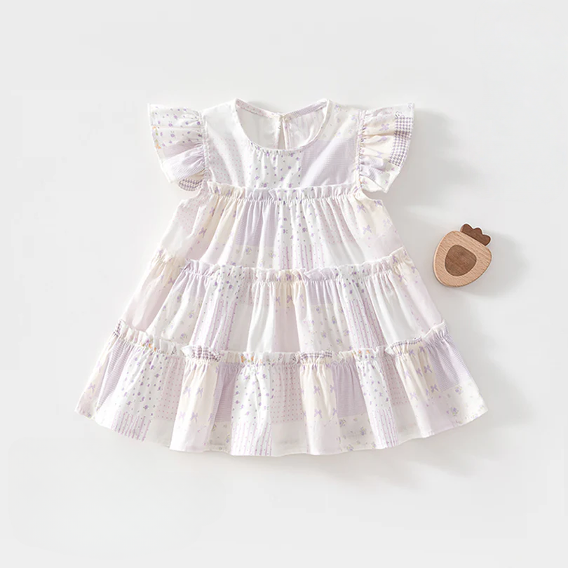 Baby Girl Floral Princess Dress – Lightweight Summer Cotton Outfit