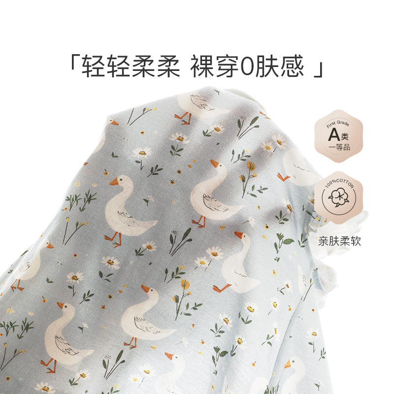 婴儿夏季短袖连体衣新生儿纯棉薄款哈衣爬爬服宝宝夏天透气外出服
