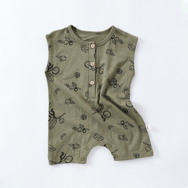 Unisex Baby Nordic Shortie Romper – Lightweight Cotton Summer Play Outfit