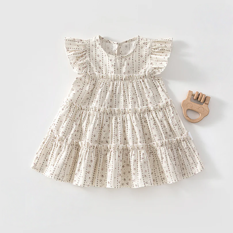 Baby Girl Floral Princess Dress – Lightweight Summer Cotton Outfit