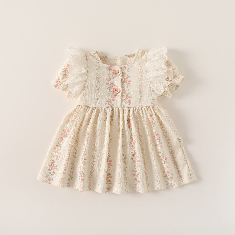 Baby Girl Sweet Romper Dress – Summer Matching Sister First Birthday Outfit