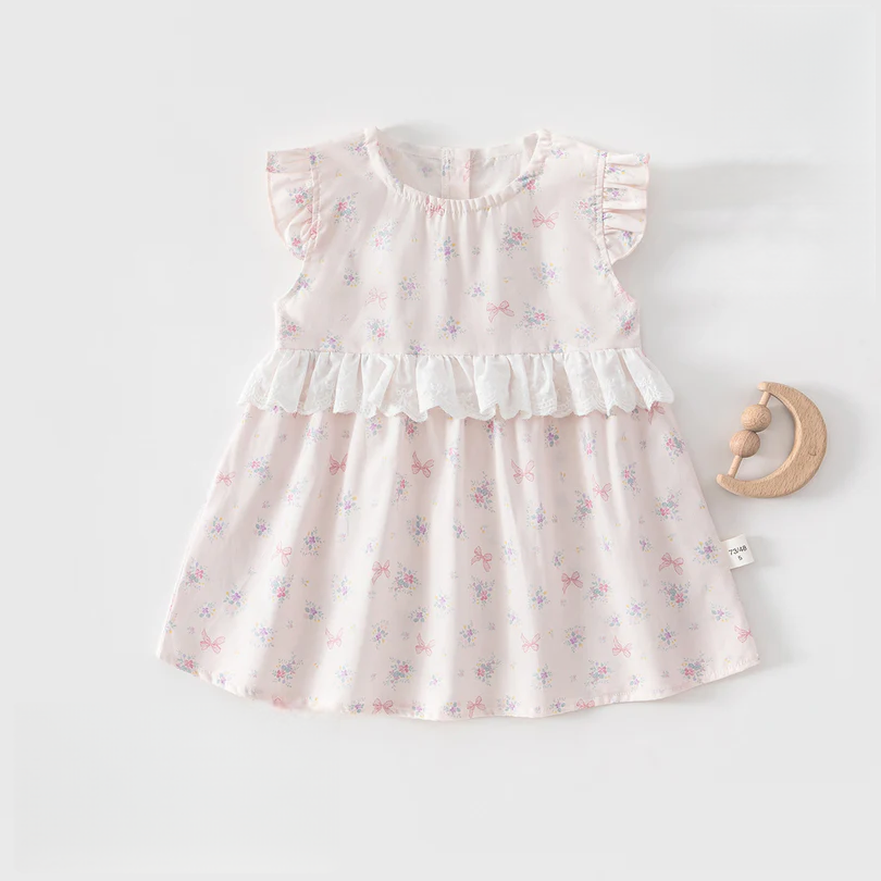 Baby Girl Sleeveless Cotton Princess Dress – Lightweight Summer Outfit