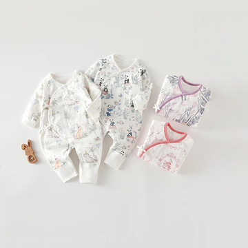 Newborn Three-Layer Cotton Thermal Romper – Seamless Winter Baby Outfit