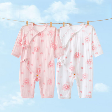 Newborn Cotton Kimono Bodysuit – Seamless Wrap Baby Romper