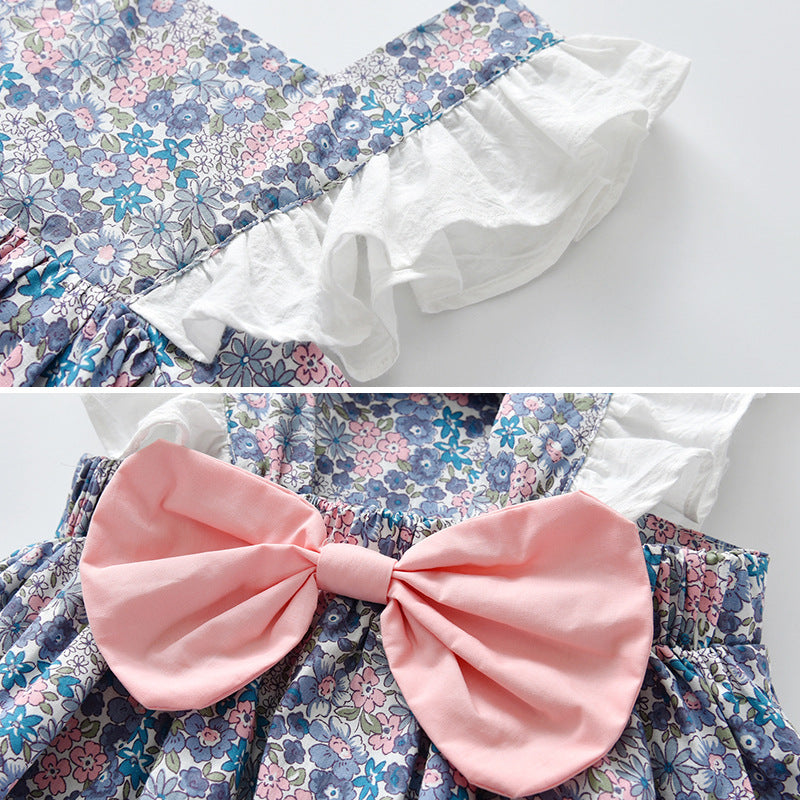Baby Girl Floral Sundress – Sleeveless Summer Princess Dress