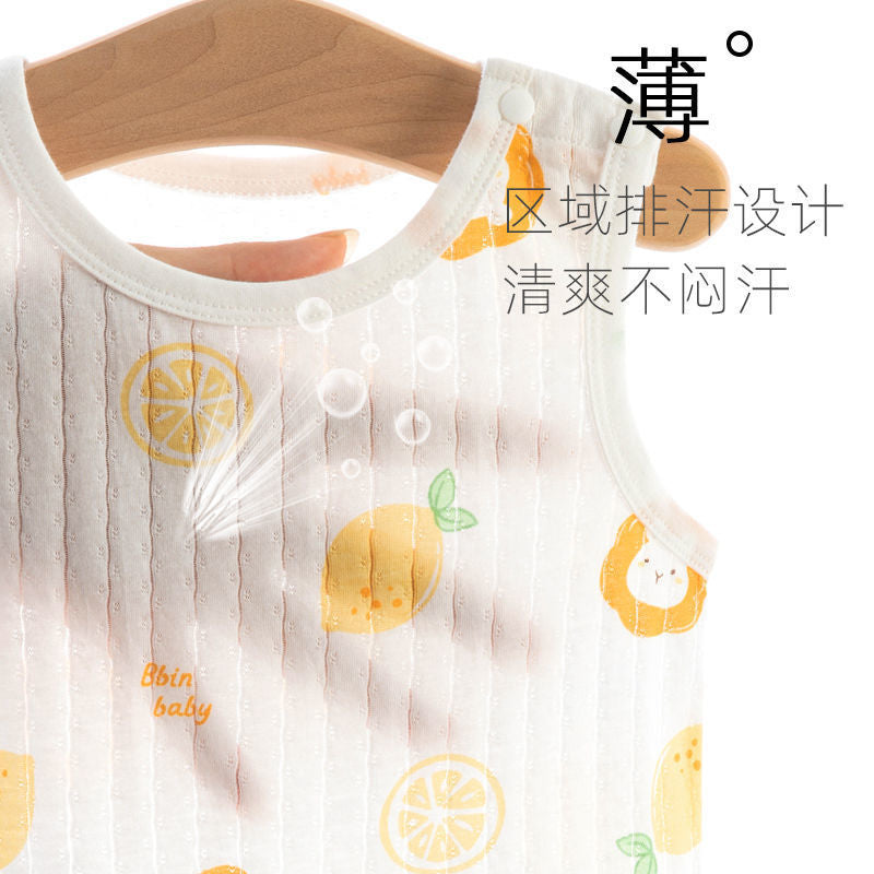新生婴儿纯棉连体衣男宝宝衣服夏装包屁衣背心哈衣爬服夏季薄款女