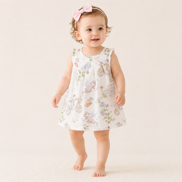 Baby Girl Floral A-Line Party Dress – Summer Princess Birthday Outfit
