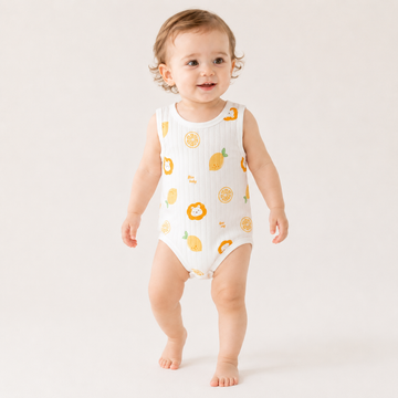 Unisex Newborn Cotton Vest Romper – Sleeveless Lightweight Summer Bodysuit