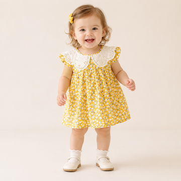 Baby Girl Waterproof Feeding Smock Bib – Princess Apron Dress for Mealtime